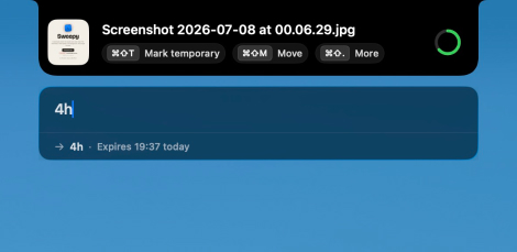 Setting a custom expiry for a temporary file